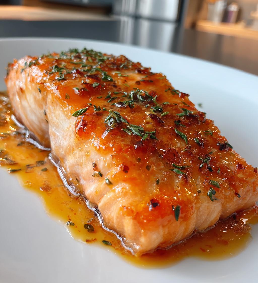 orange glazed salmon - detail 1