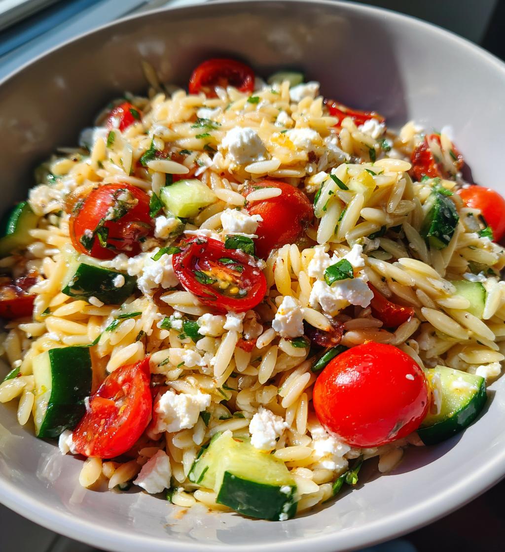 orzo pasta salad - detail 1