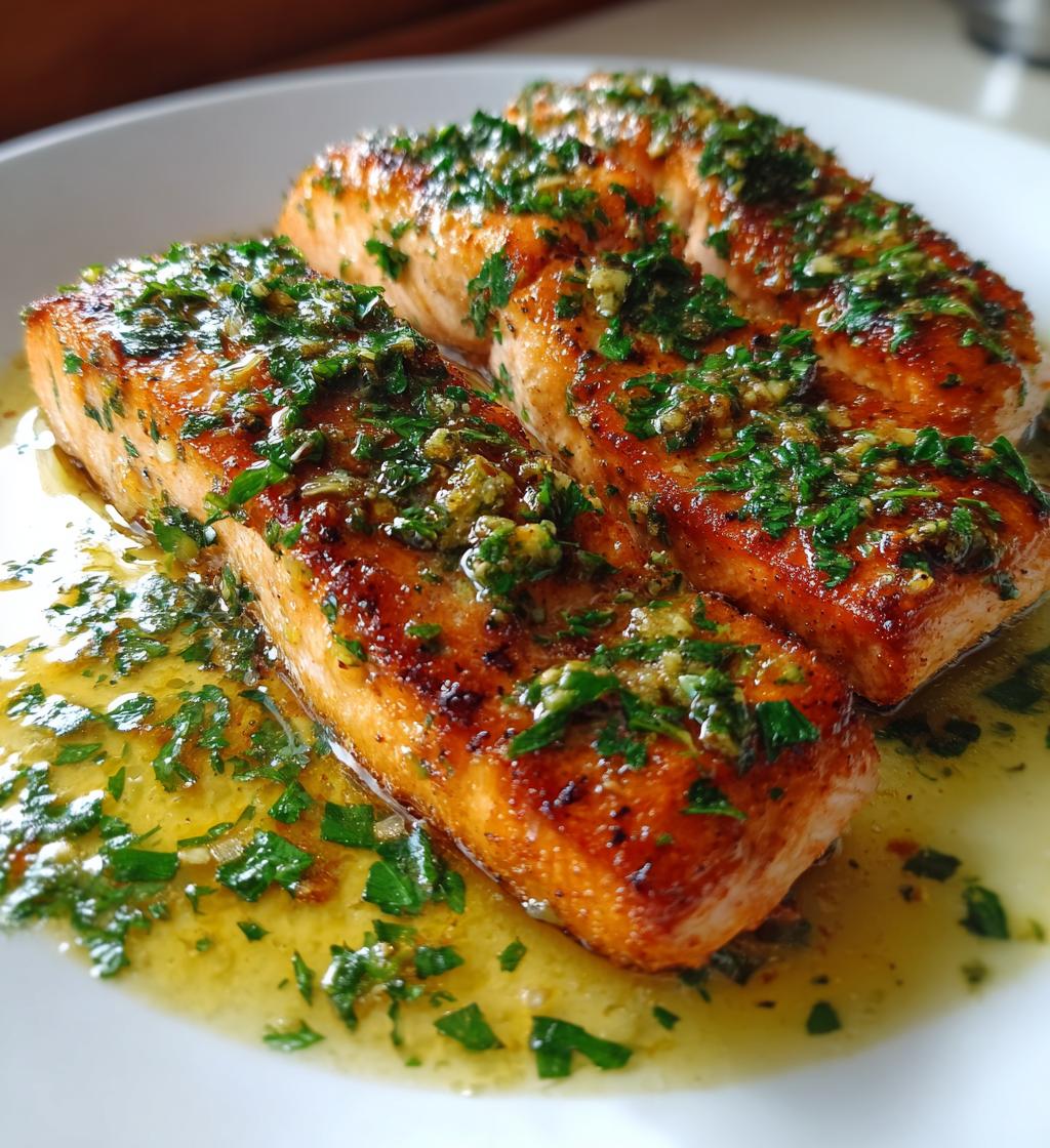 pan fried salmon with garlic butter sauce