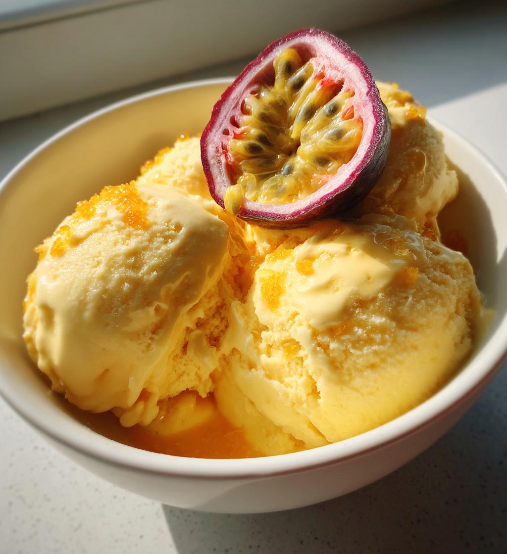passion fruit ice cream a creamy tropical dessert youll crave all year - detail 1