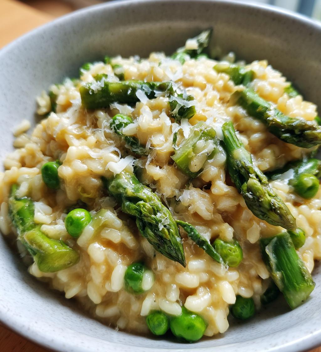 pea and asparagus risotto - detail 1