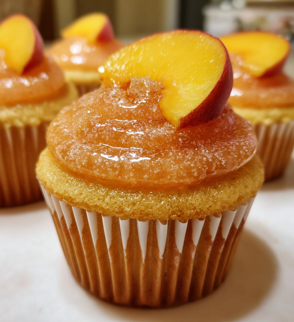 peach bellini cupcakes