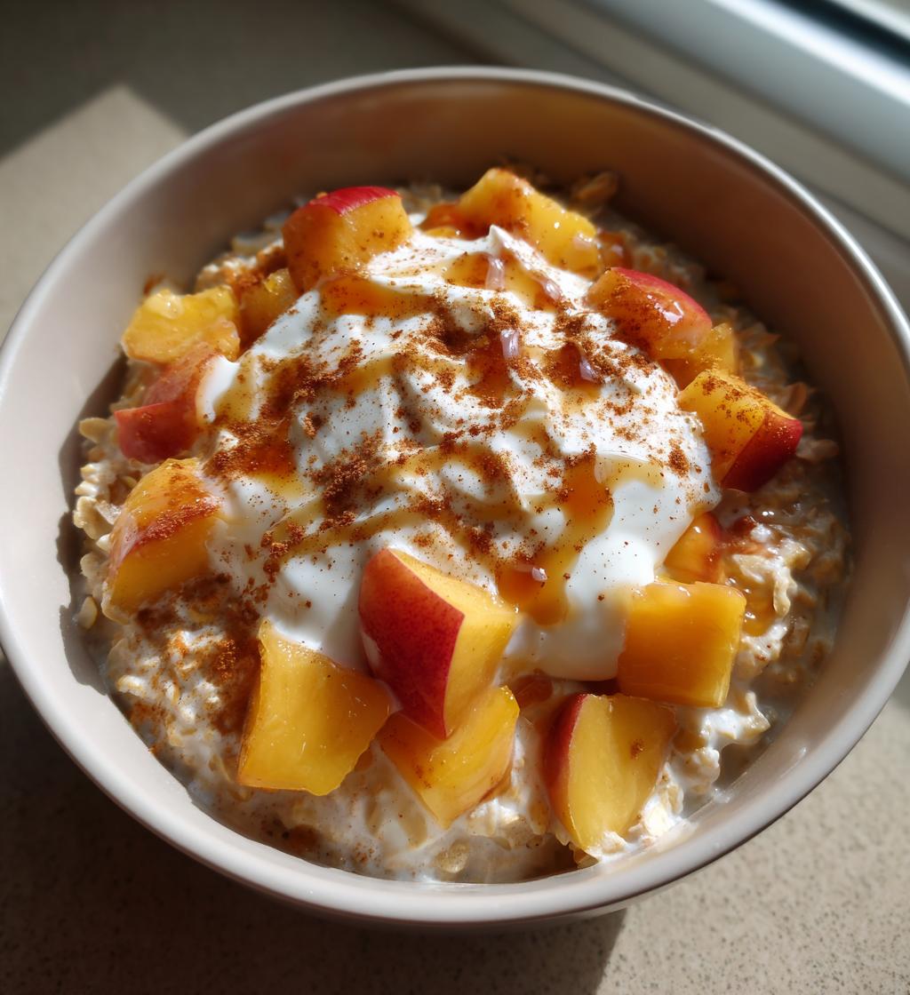 peach overnight oats