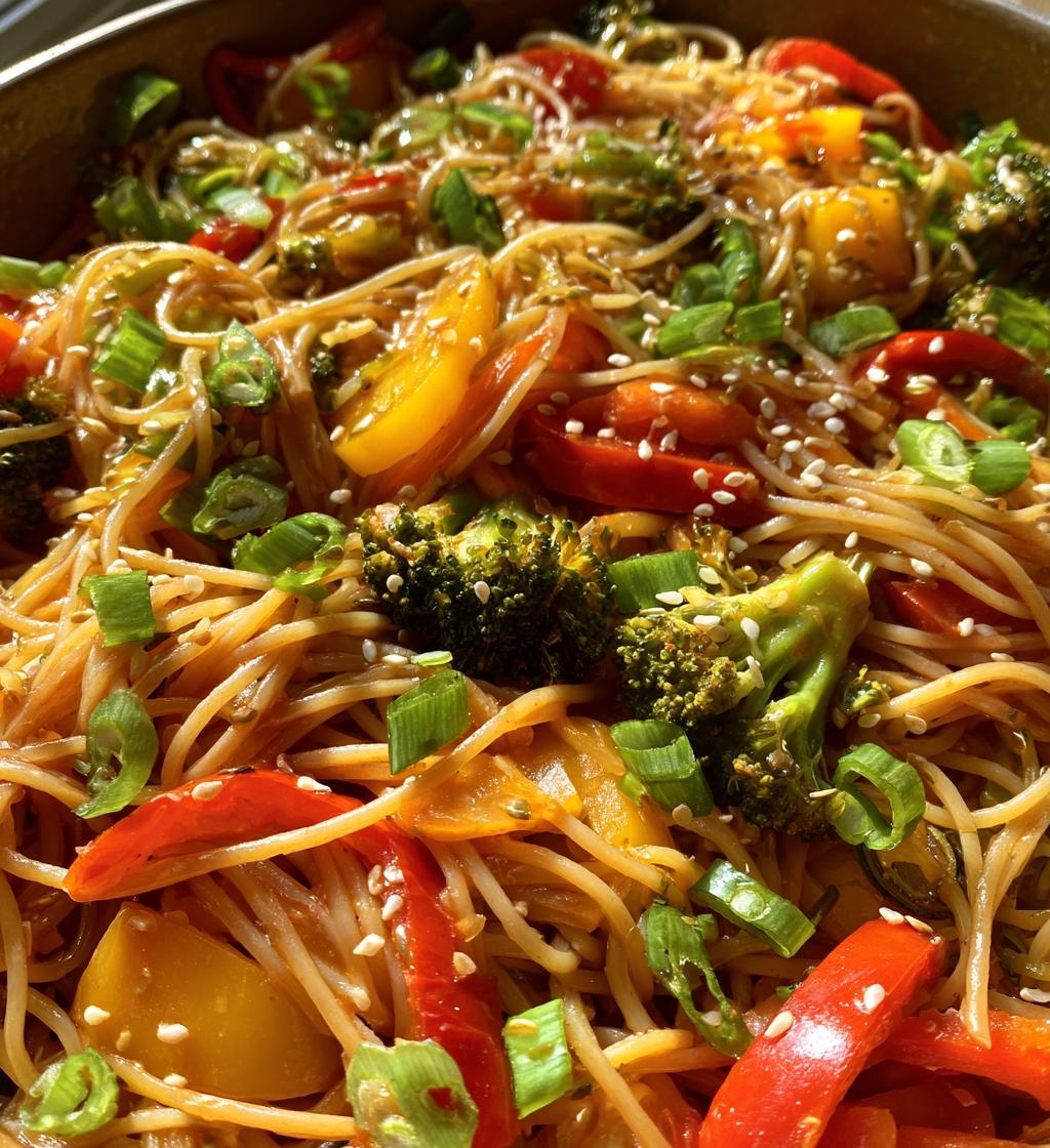 peanut noodle stir fry - detail 1