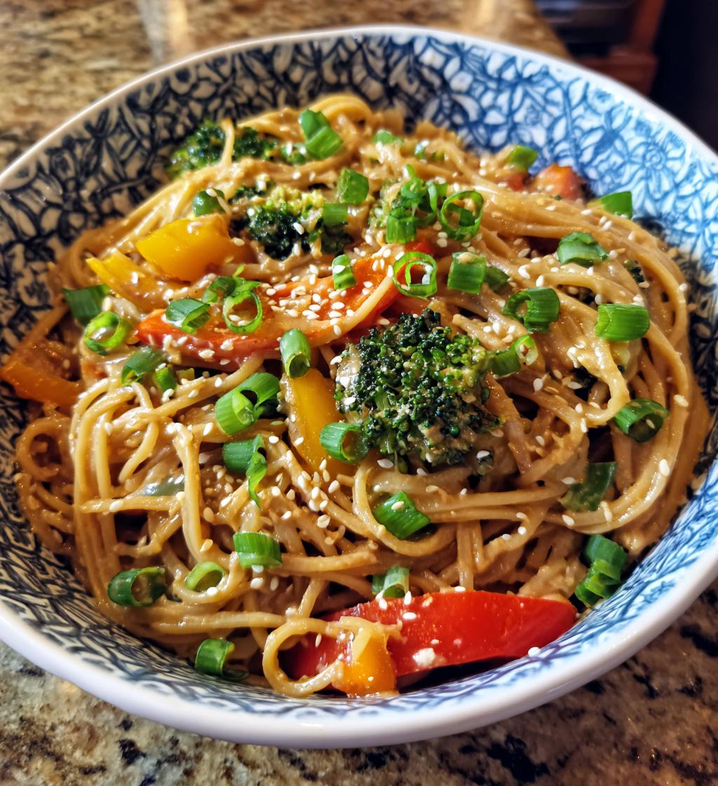 peanut noodle stir fry