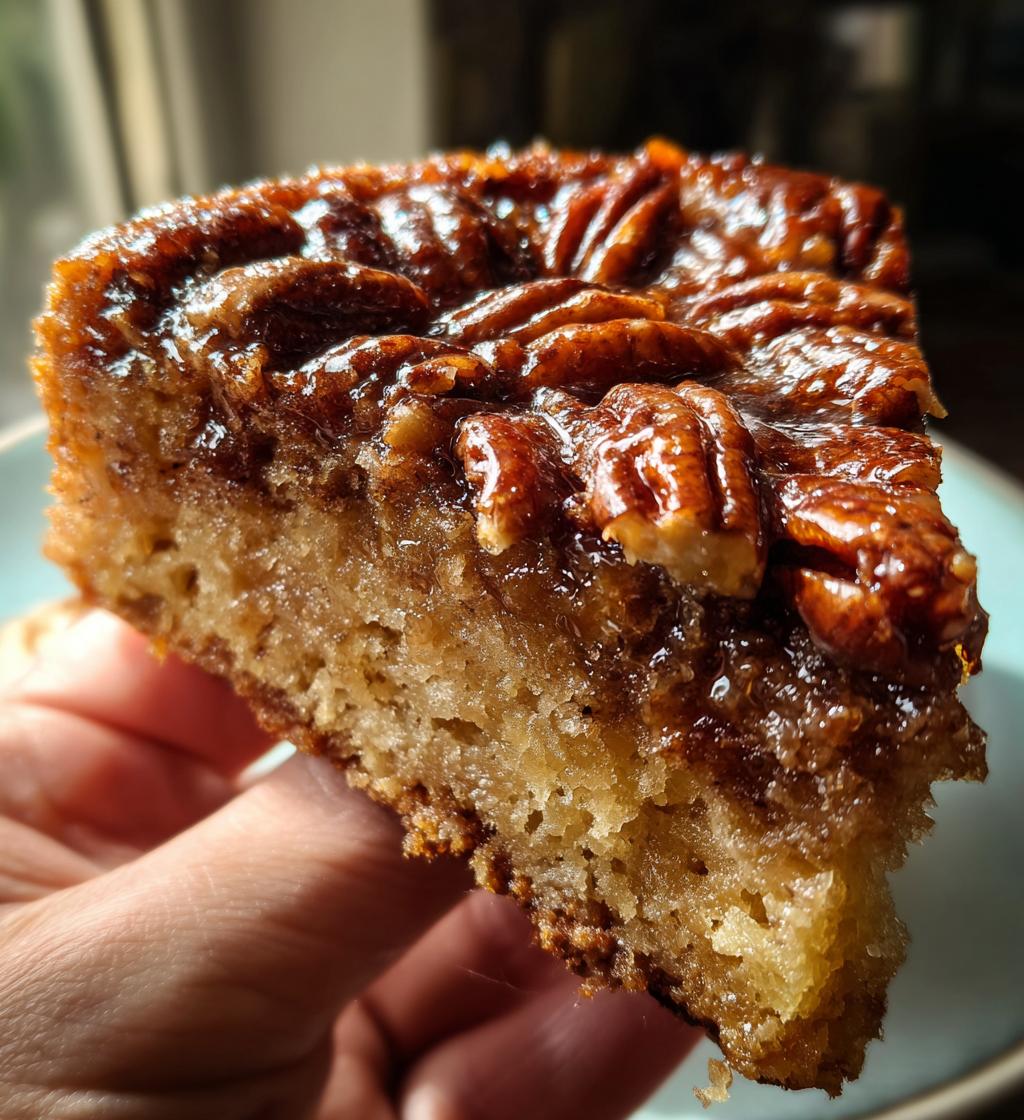 pecan upside down cake - detail 1