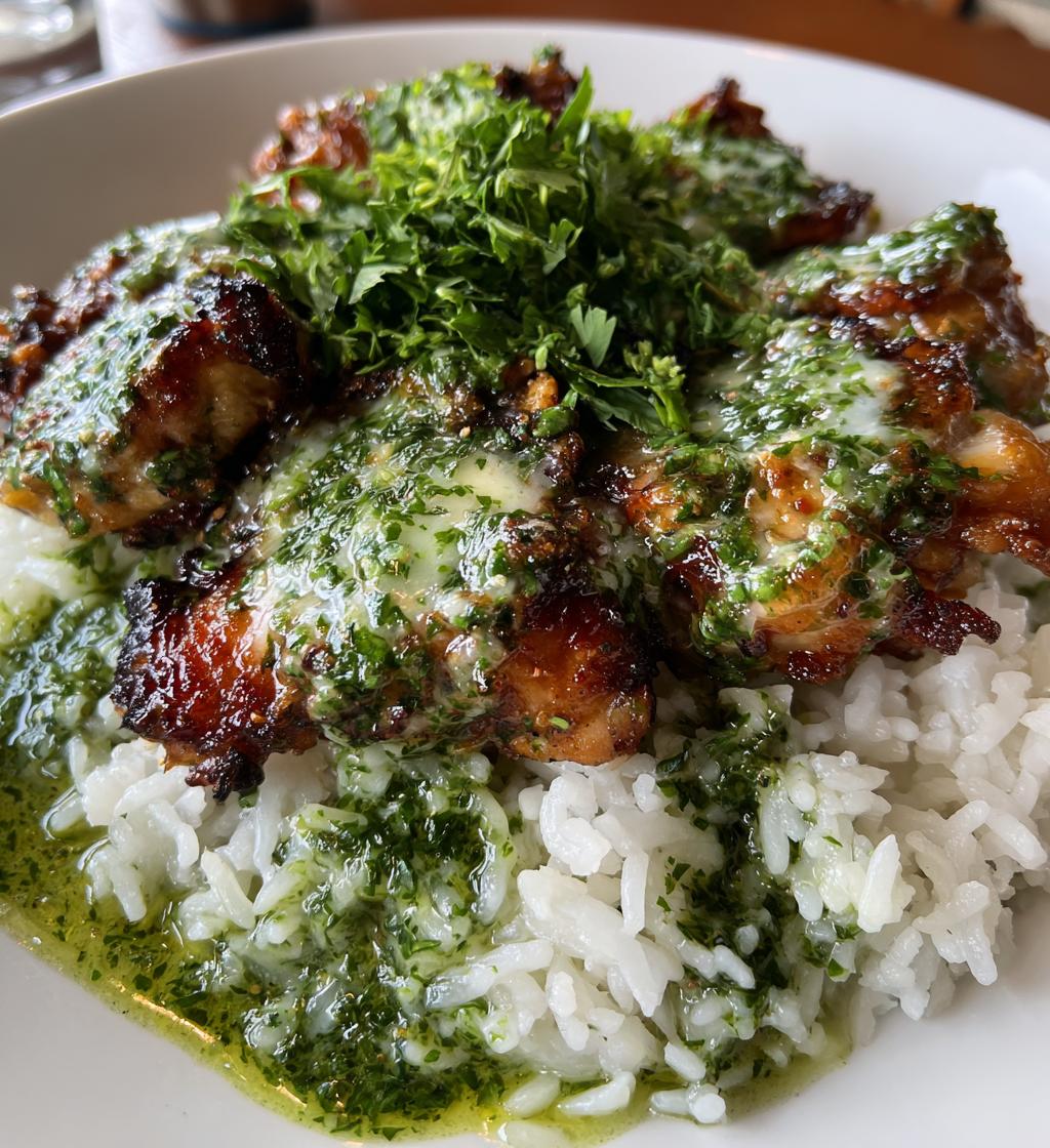 peruvian chicken rice green sauce