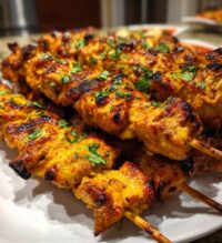 peruvian grilled chicken skewers