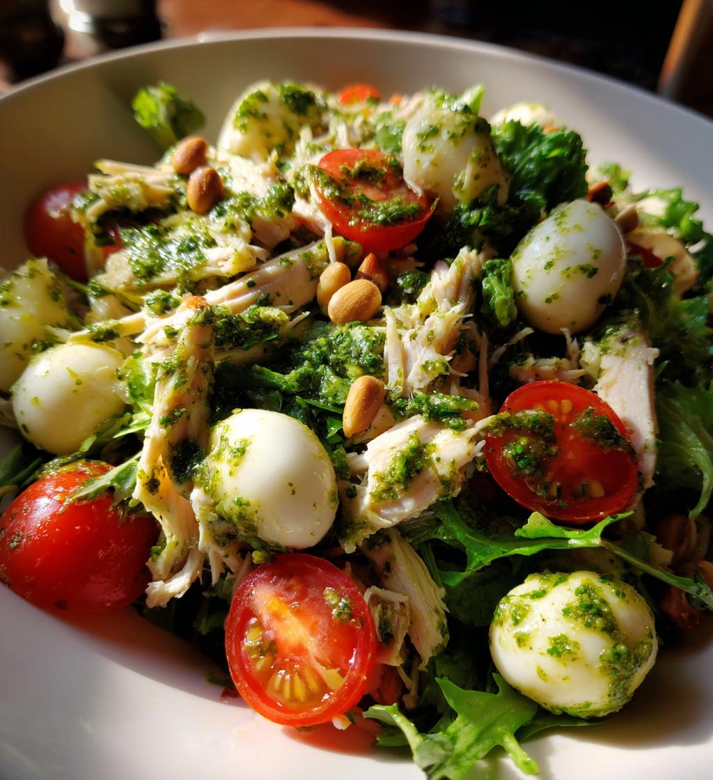 pesto chicken salad - detail 1