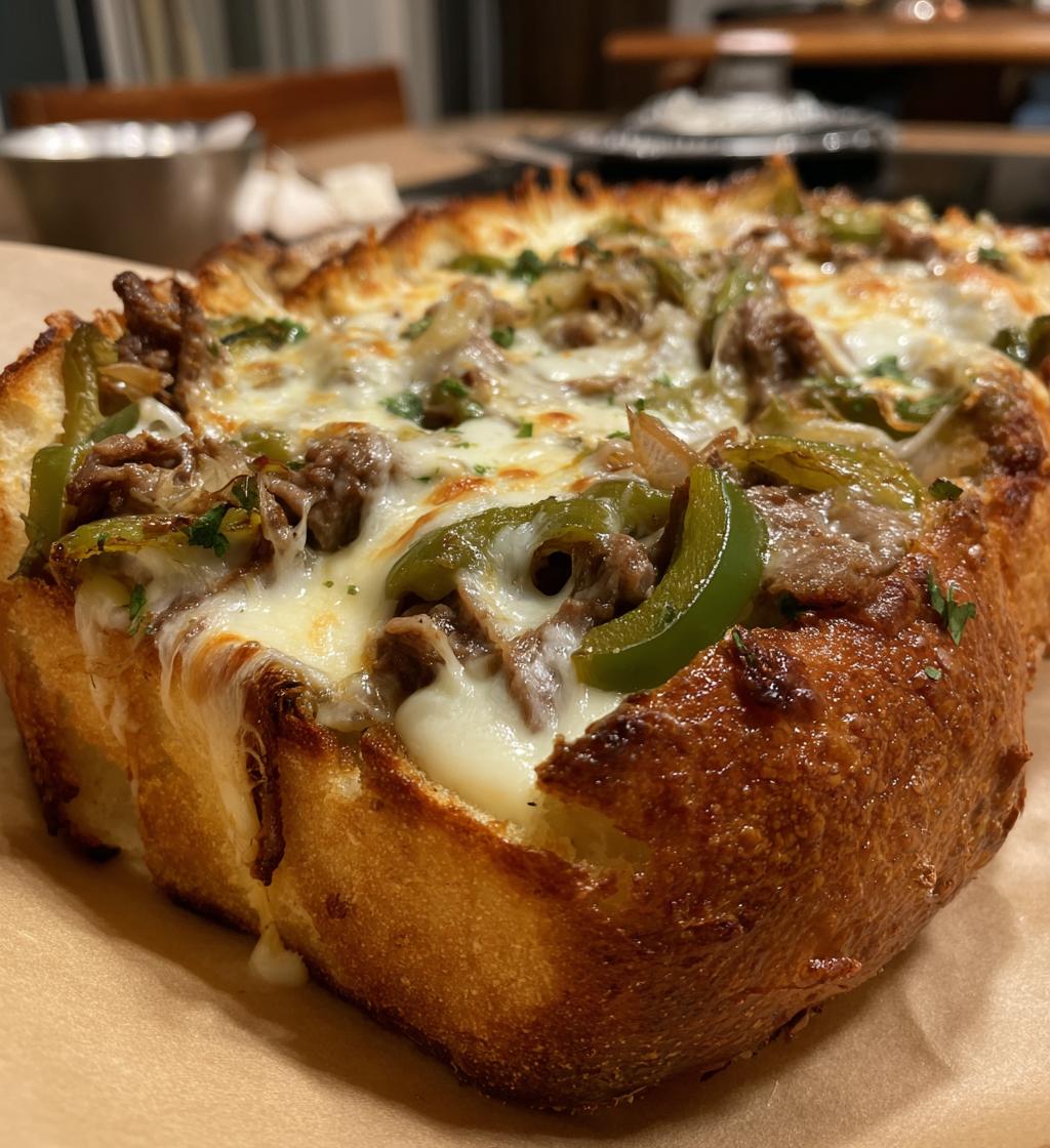 philly cheesesteak cheesy bread