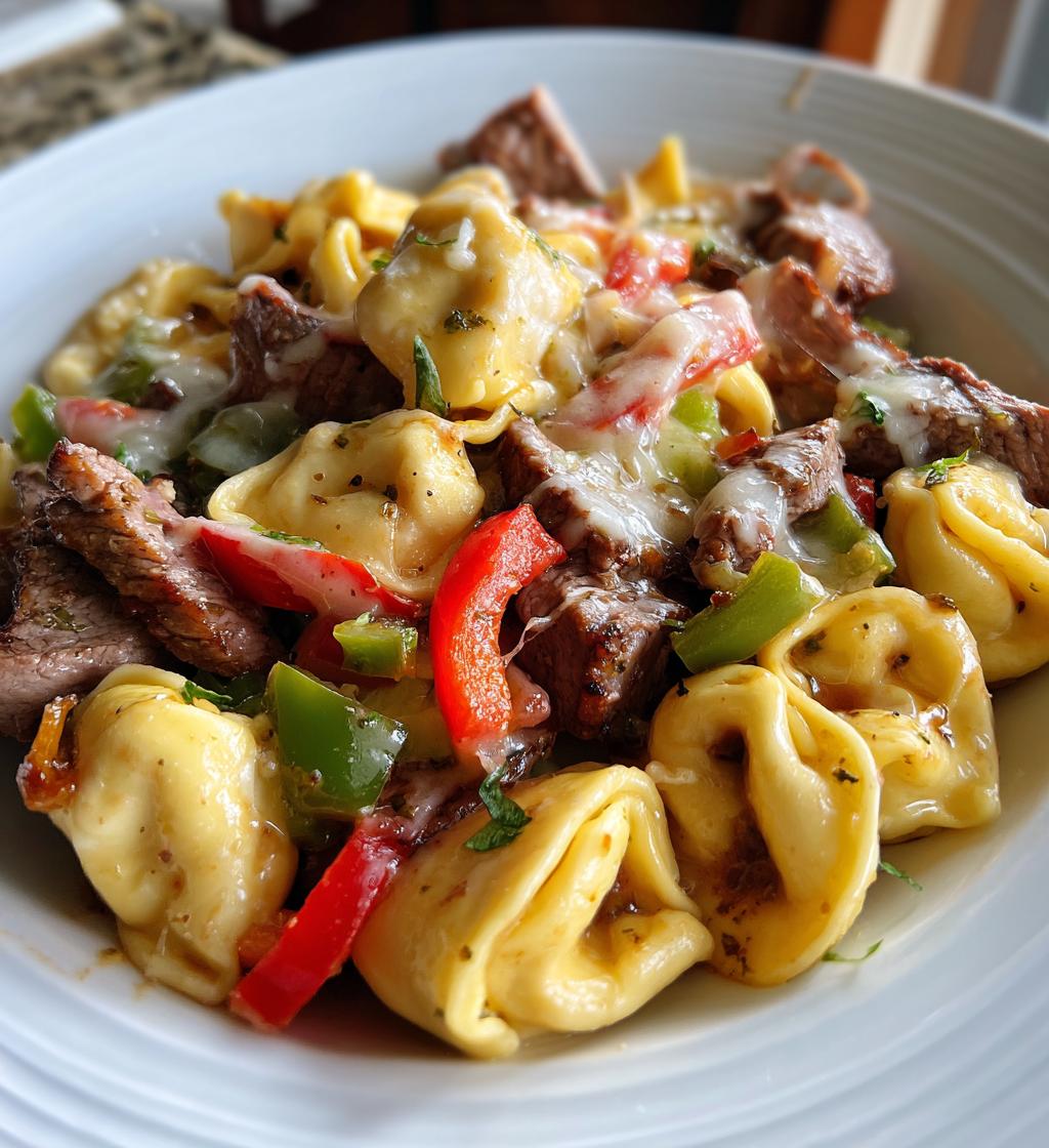 philly cheesesteak tortellini - detail 1