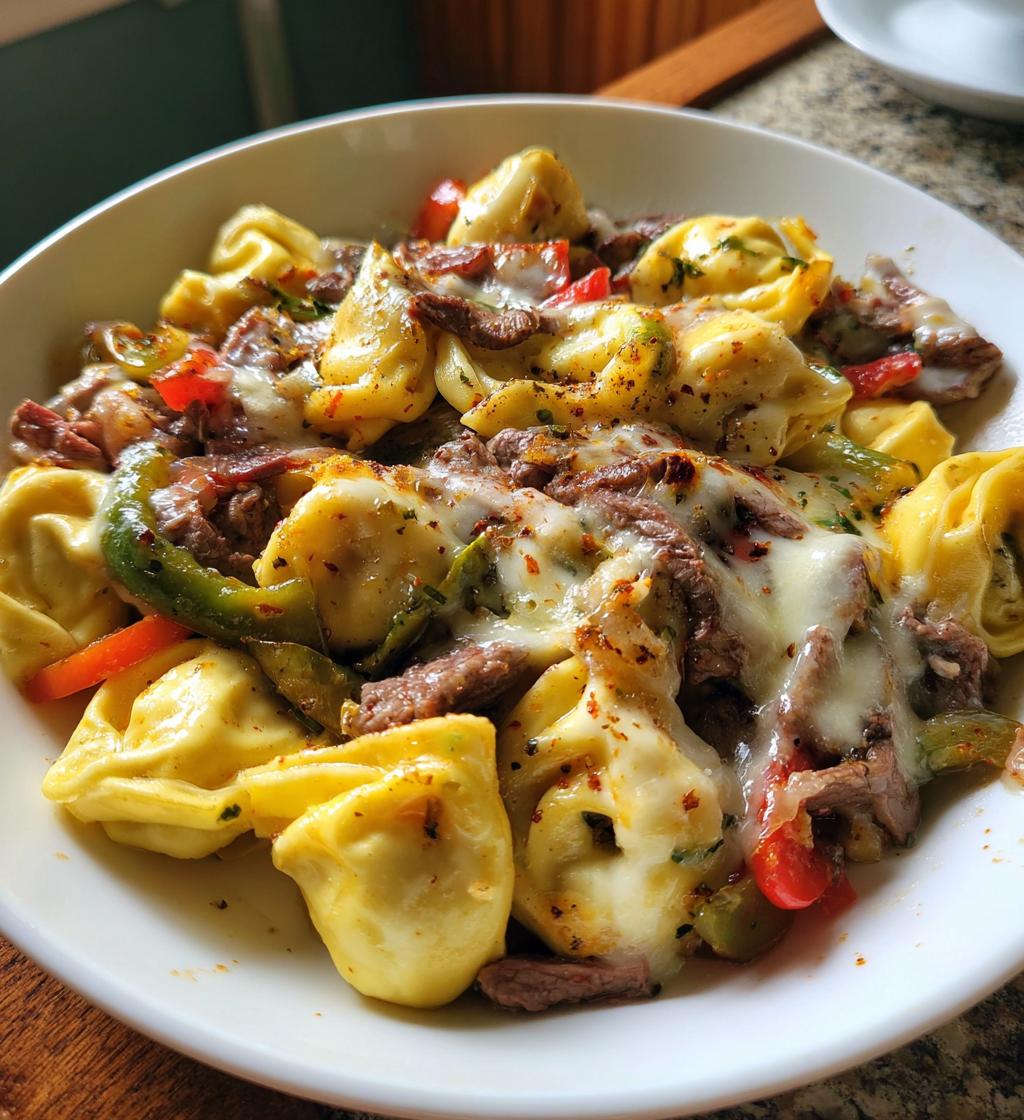 philly cheesesteak tortellini - detail 1