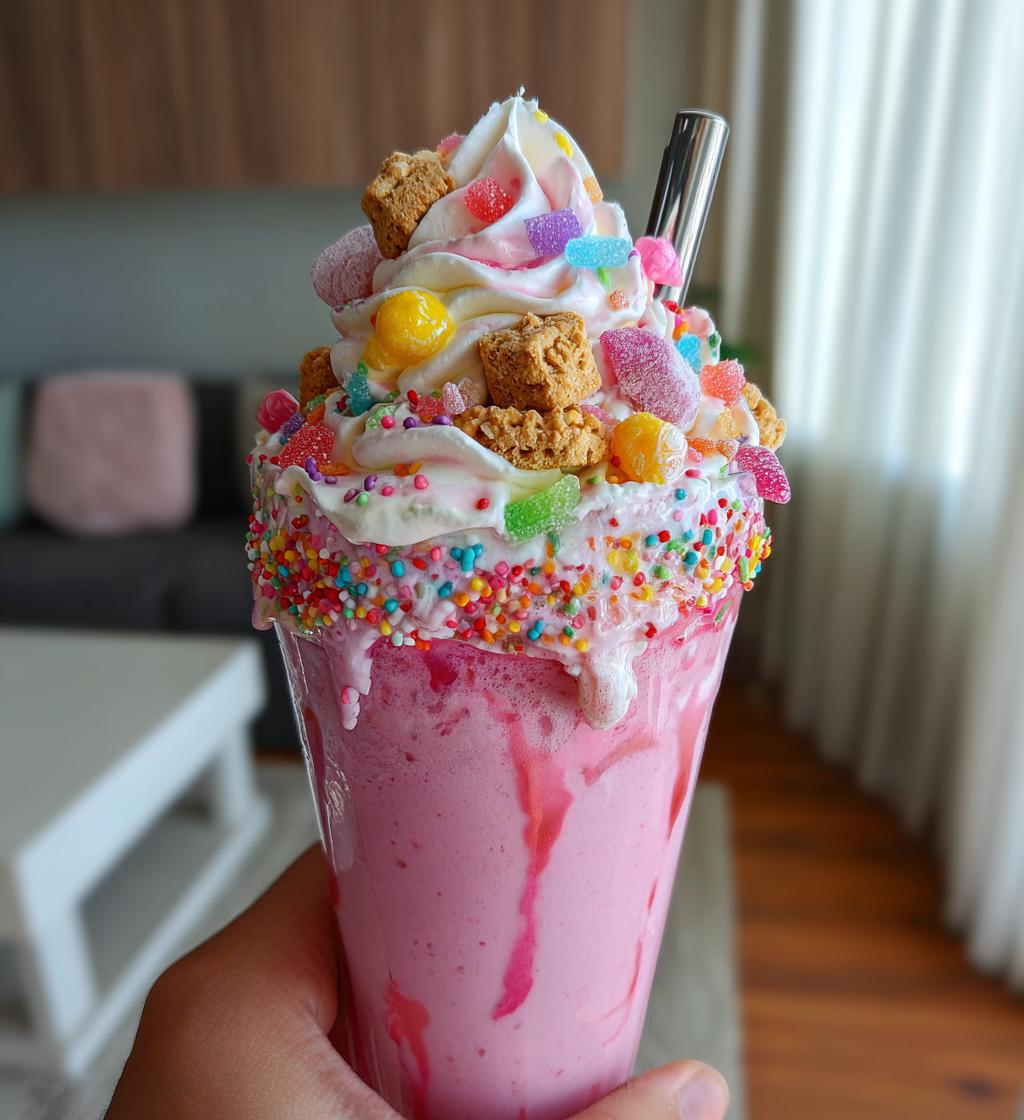 pink unicorn freakshakes - detail 1