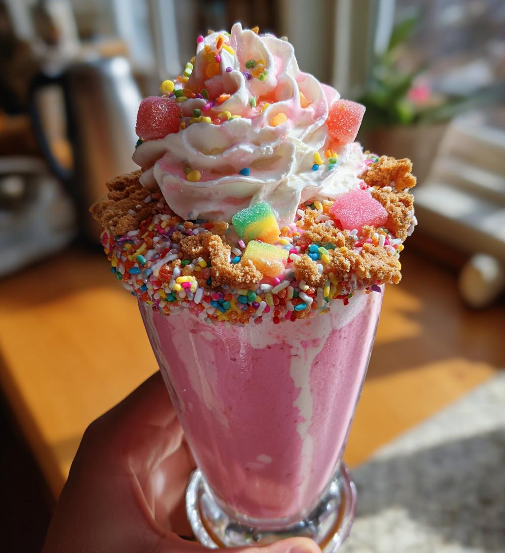 pink unicorn freakshakes