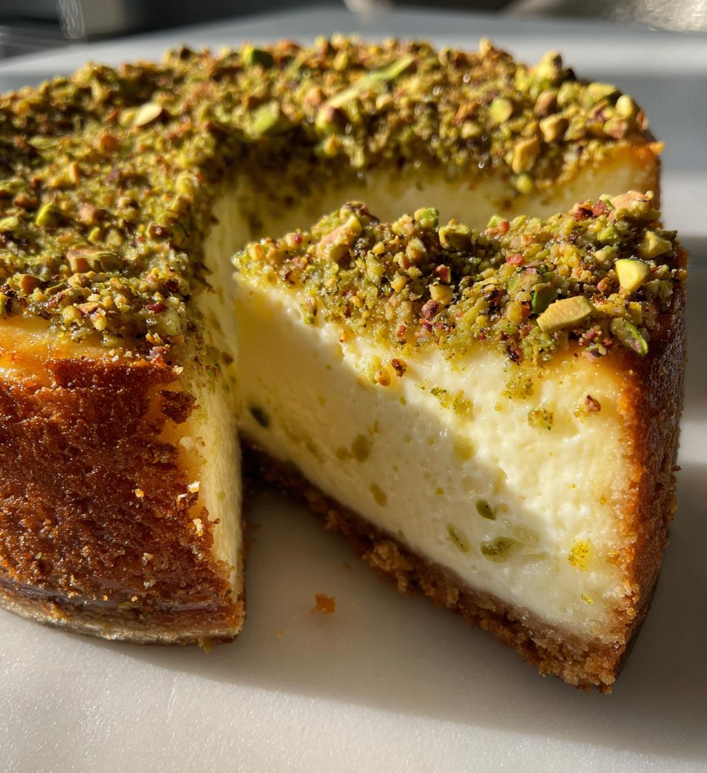 pistachio cheesecake
