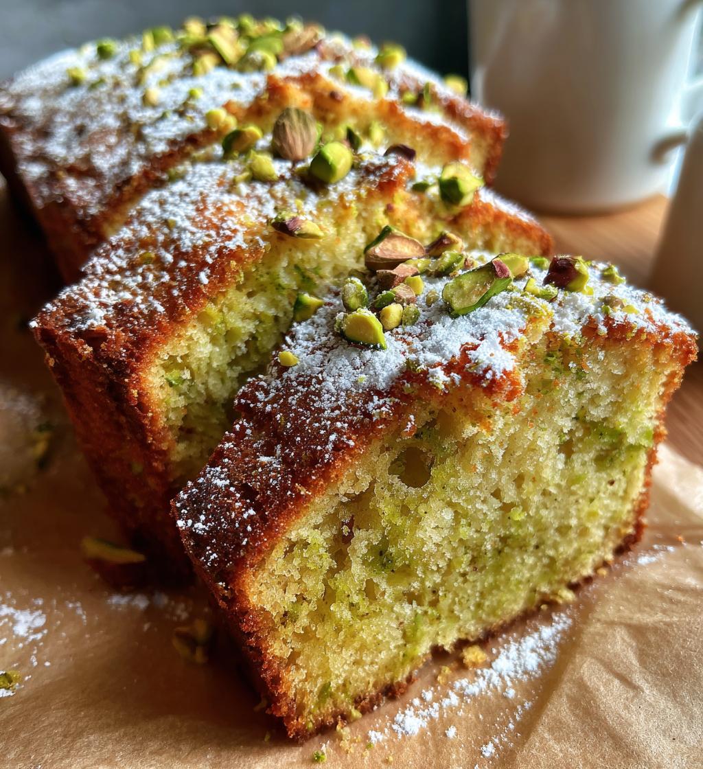 pistachio coffee cake - detail 1