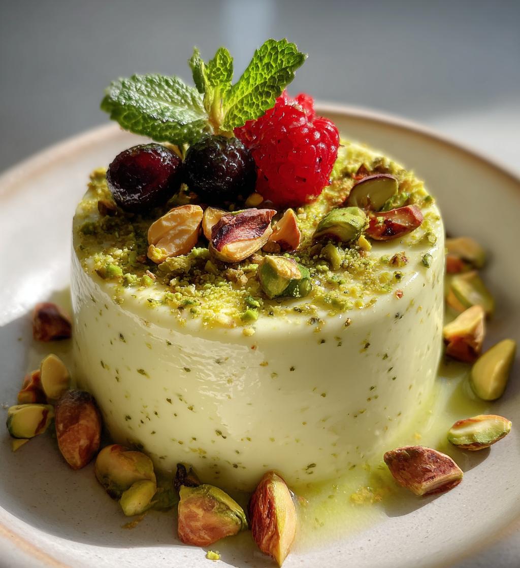 pistachio panna cotta - detail 1