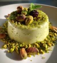 pistachio panna cotta