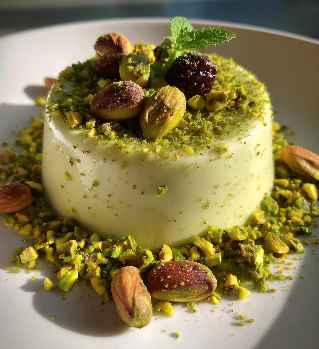 pistachio panna cotta