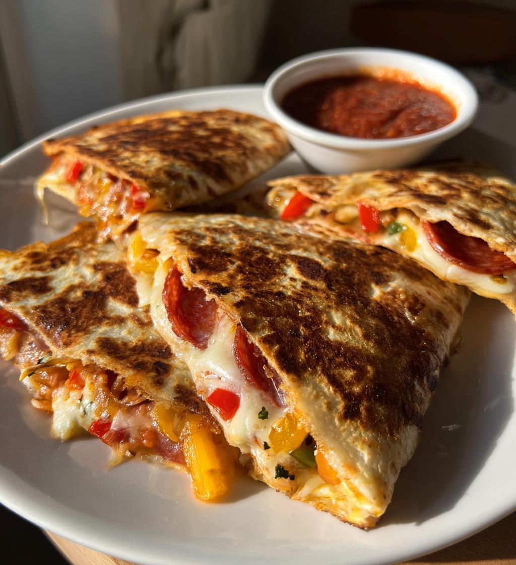 pizza quesadillas - detail 1
