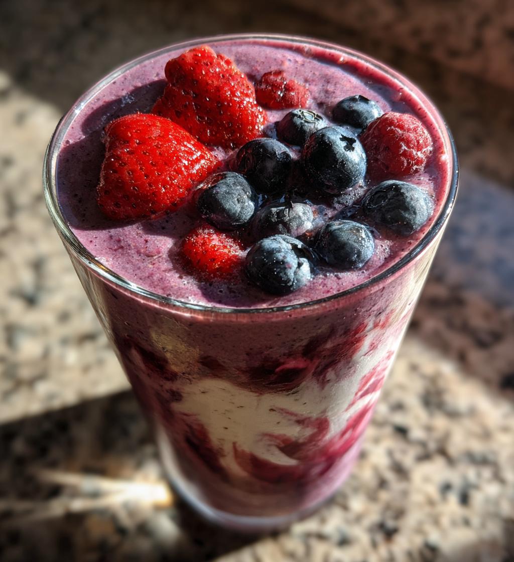 protein fruit smoothie - detail 1