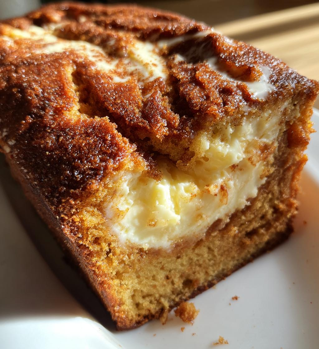 pumpkin bread with maple cream cheese filling