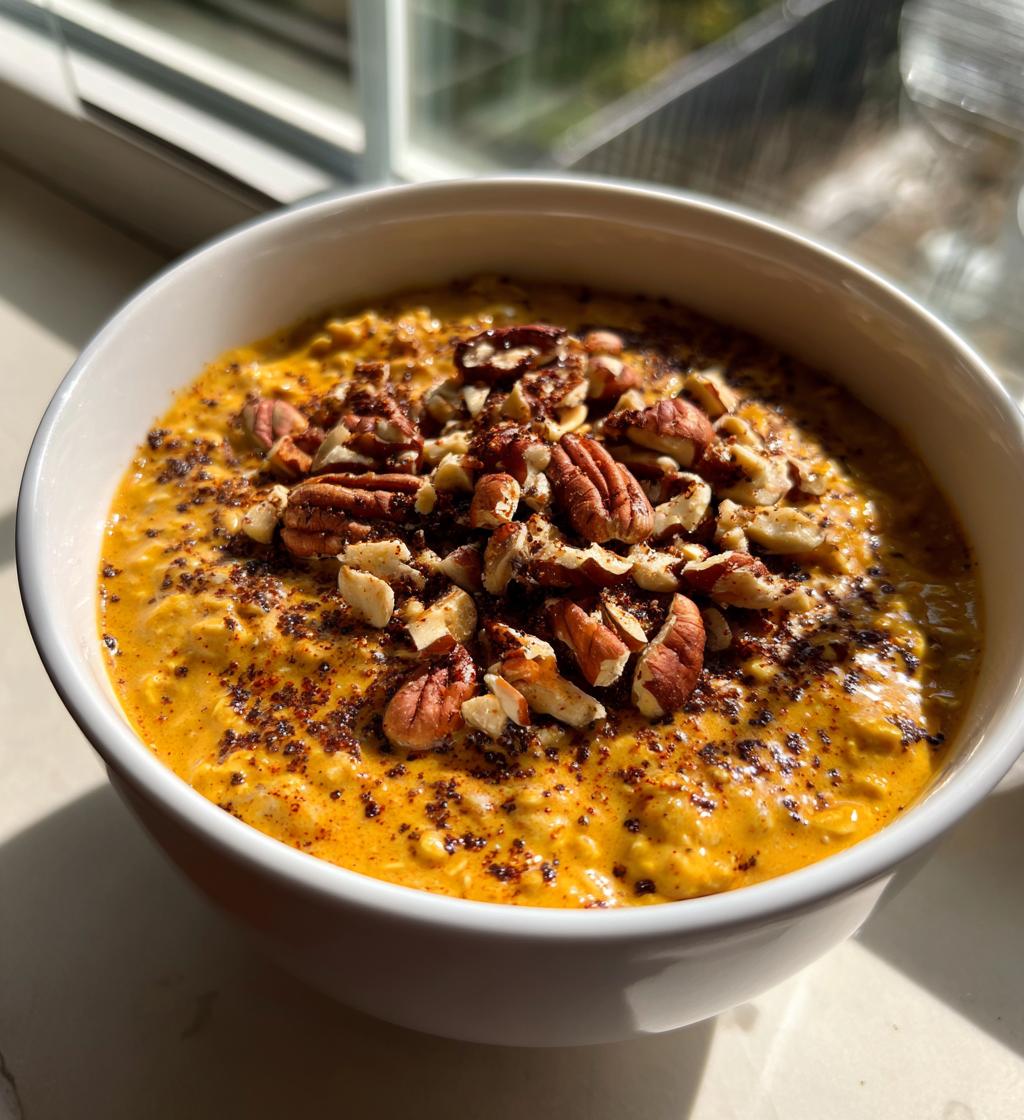 pumpkin spice overnight oats - detail 1