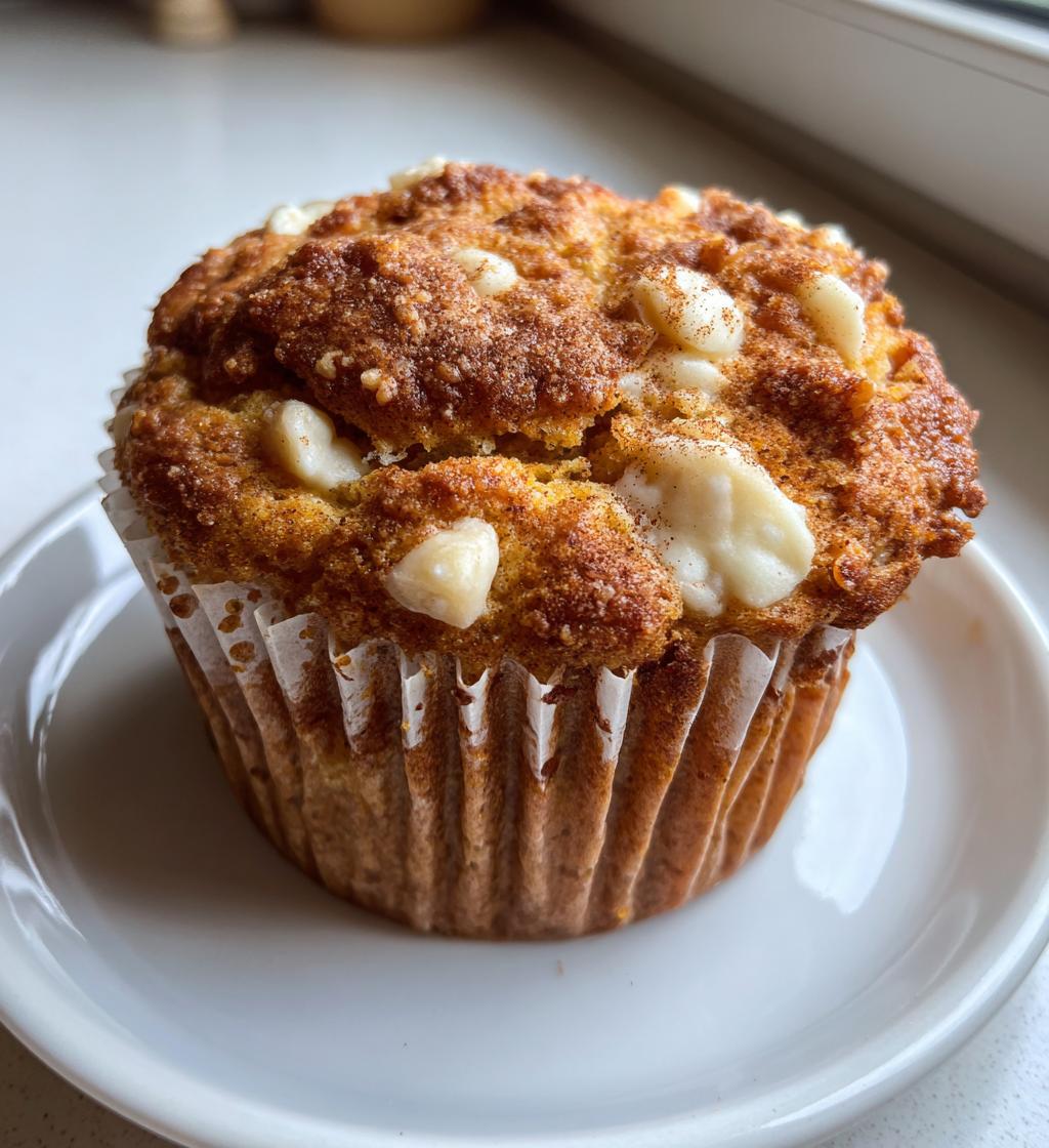 pumpkin white chocolate chip muffins - detail 1
