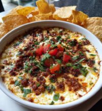queso blanco dip with chorizo