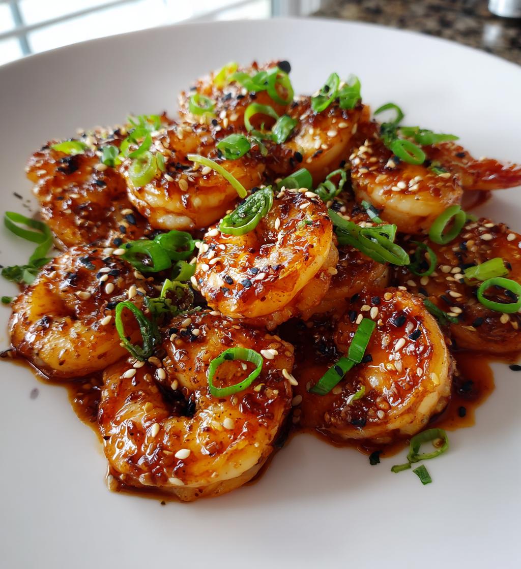 quick healthy dinner 20 minute honey garlic shrimp - detail 1