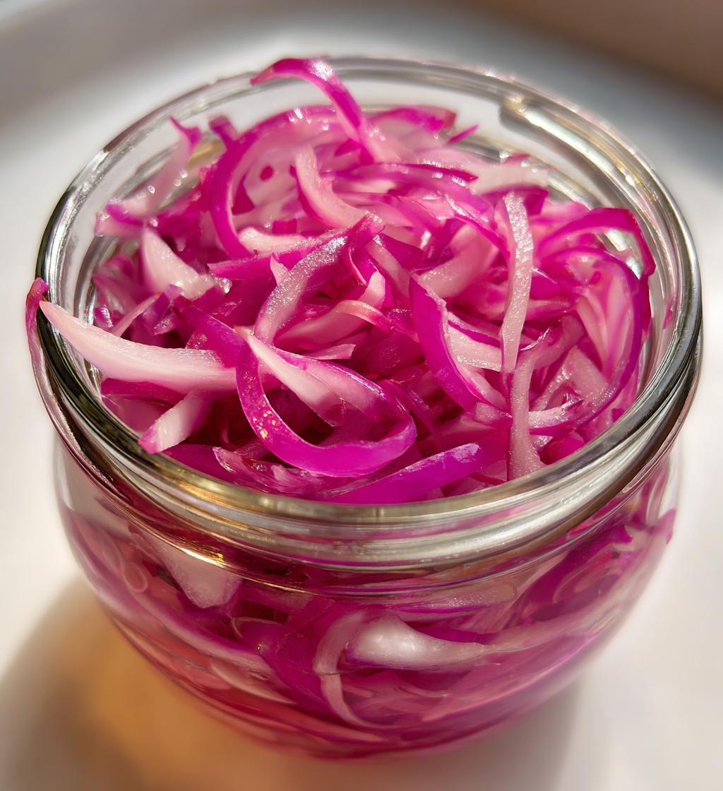 quick pickled red onions - detail 1