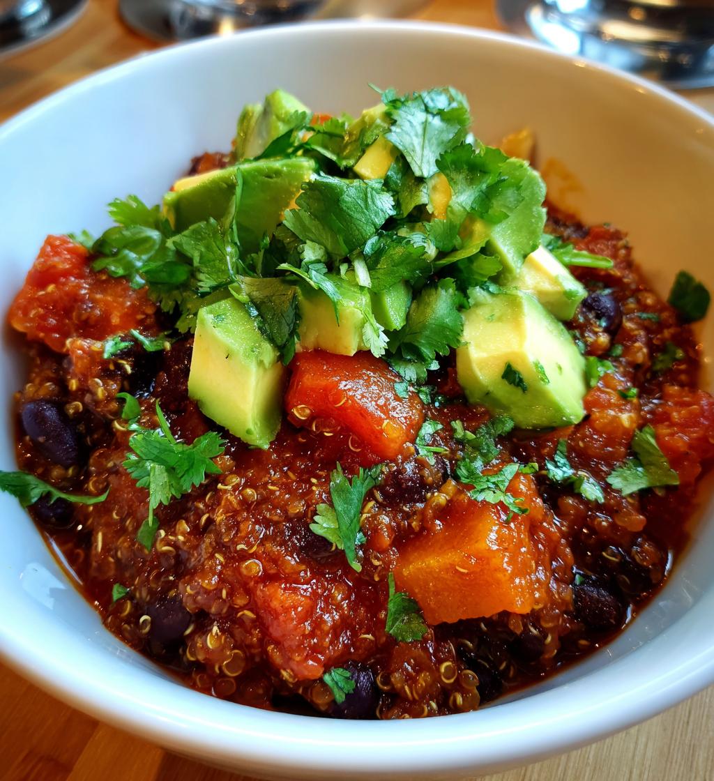 quinoa and black bean chili - detail 1