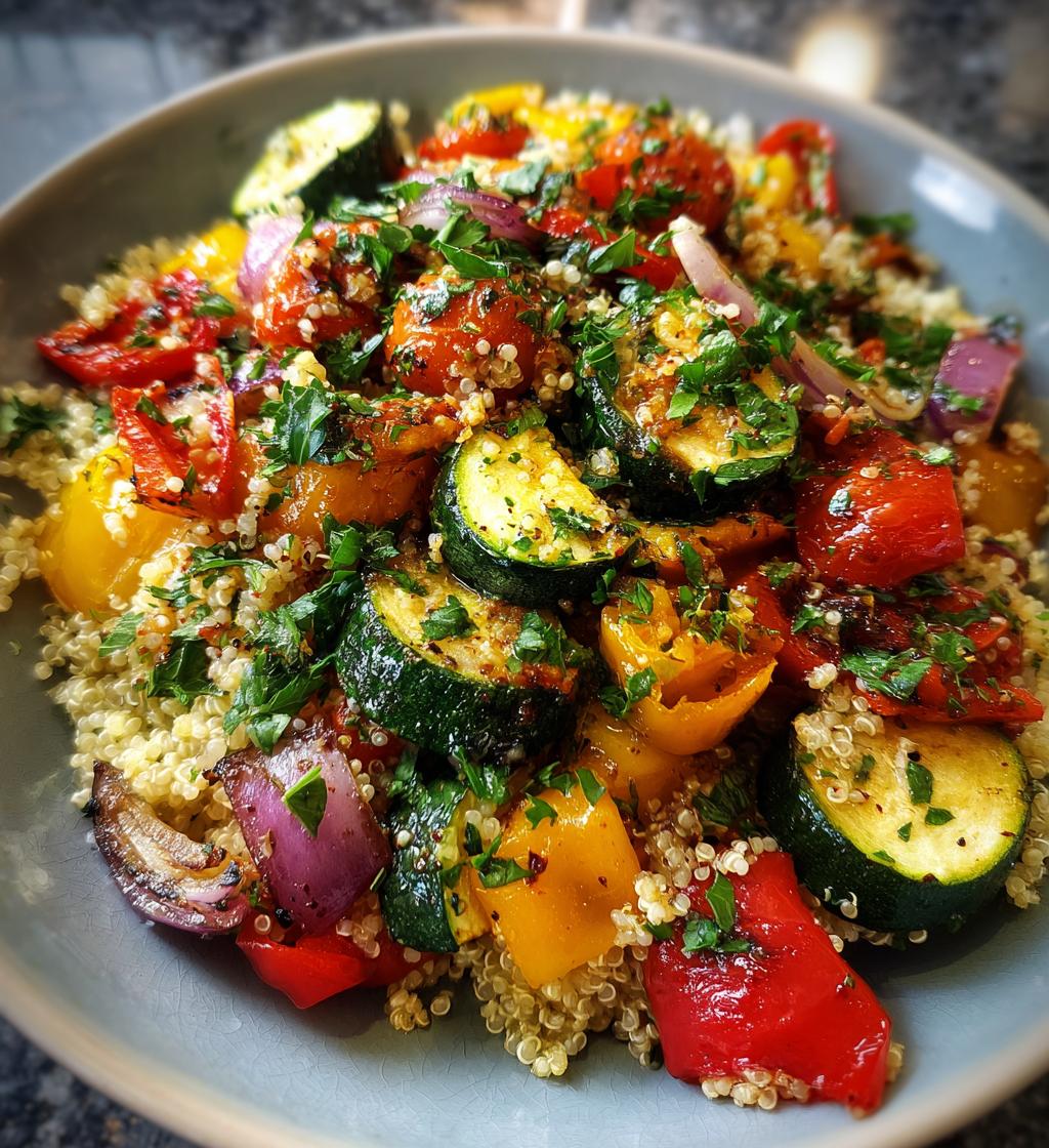 quinoa salad with roasted vegetables - detail 1
