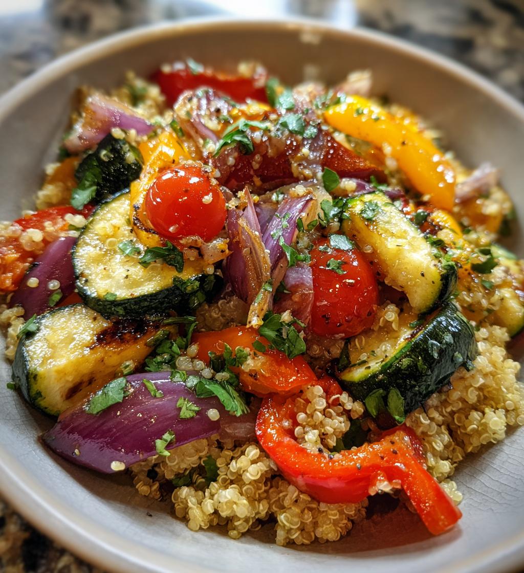 quinoa salad with roasted vegetables