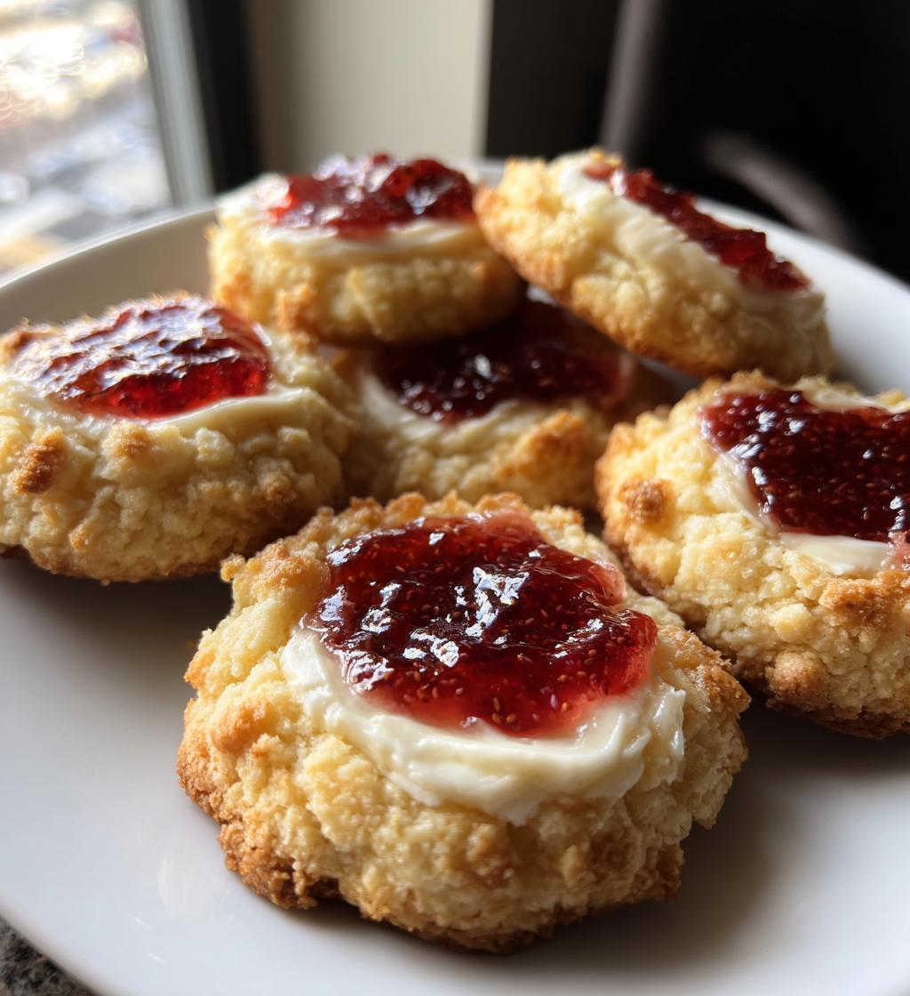 raspberry cheesecake thumbprint cookies - detail 1
