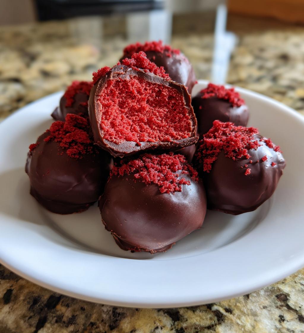 red velvet cake balls - detail 1