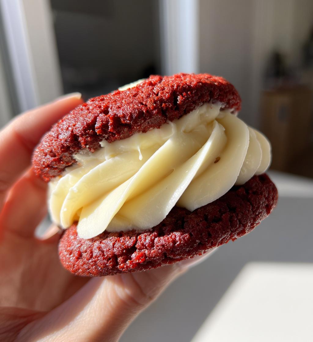 red velvet cookies with cream cheese frosting