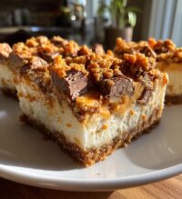 reeses butterfinger cheesecake bars