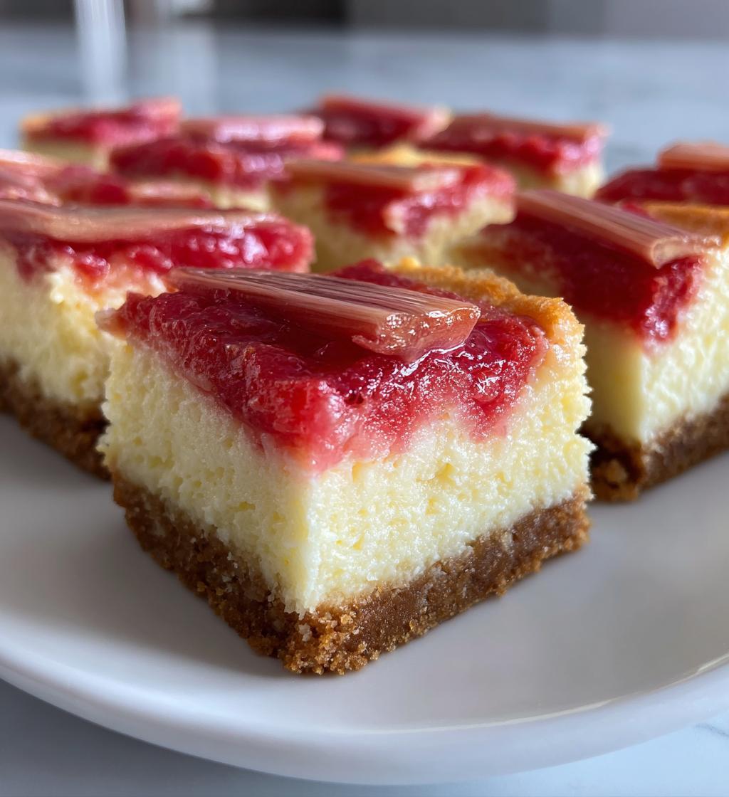 rhubarb cheesecake squares