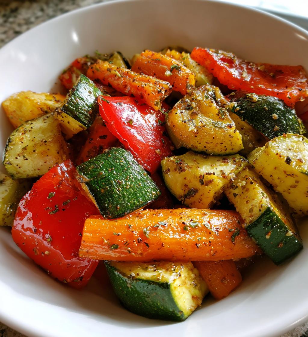 roasted air fryer vegetables - detail 1