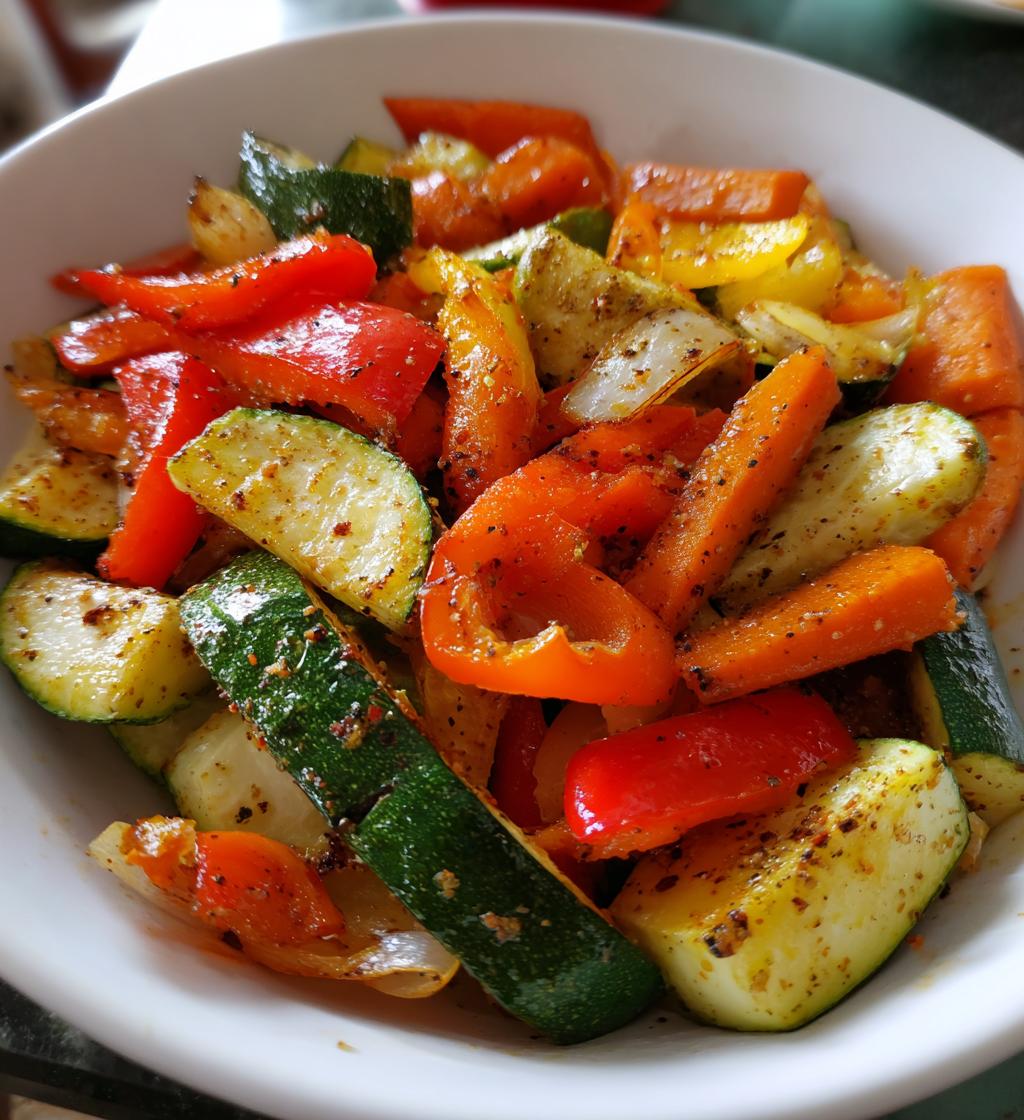 roasted air fryer vegetables