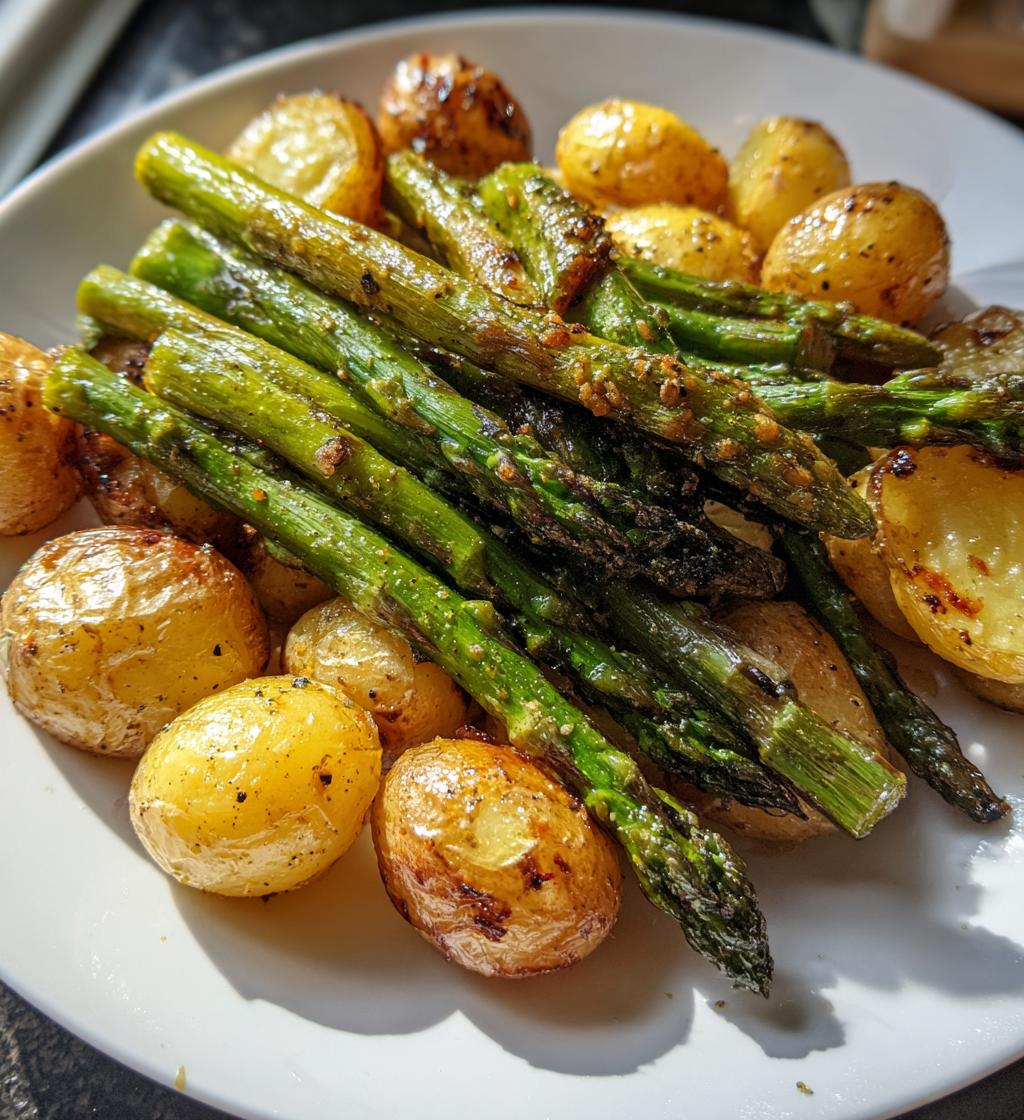roasted asparagus and potatoes