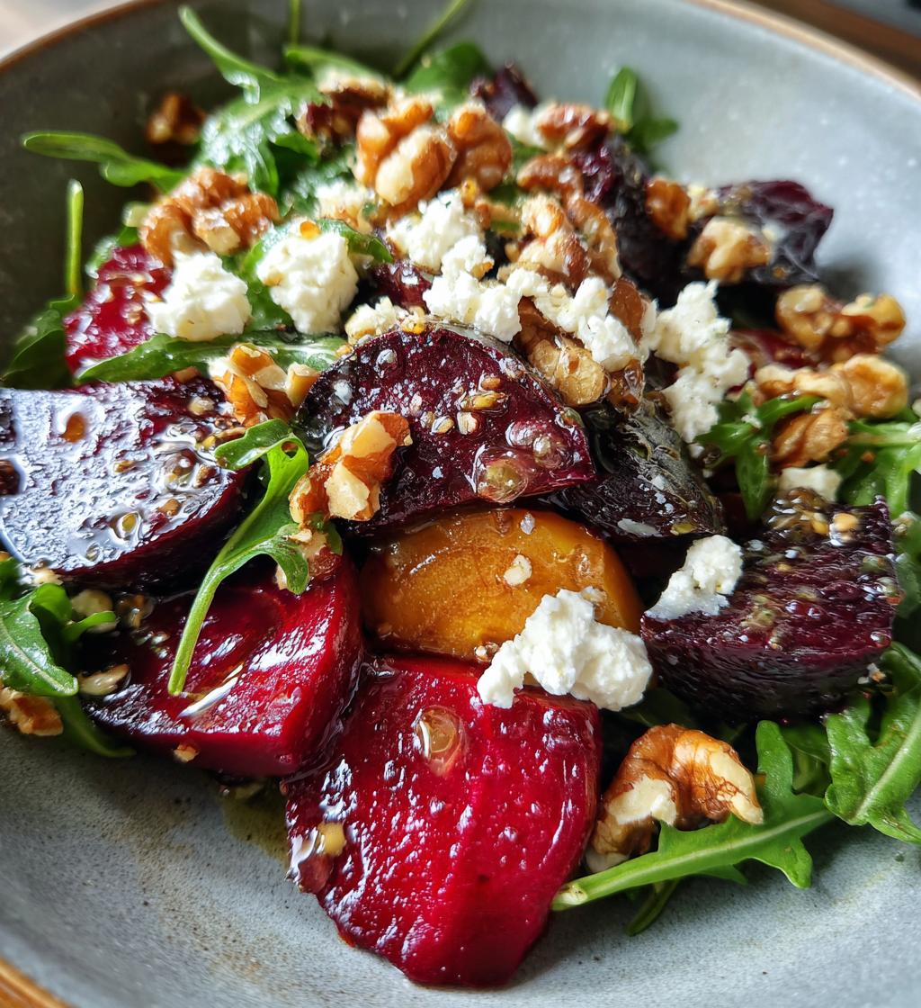 roasted beet and arugula salad - detail 1