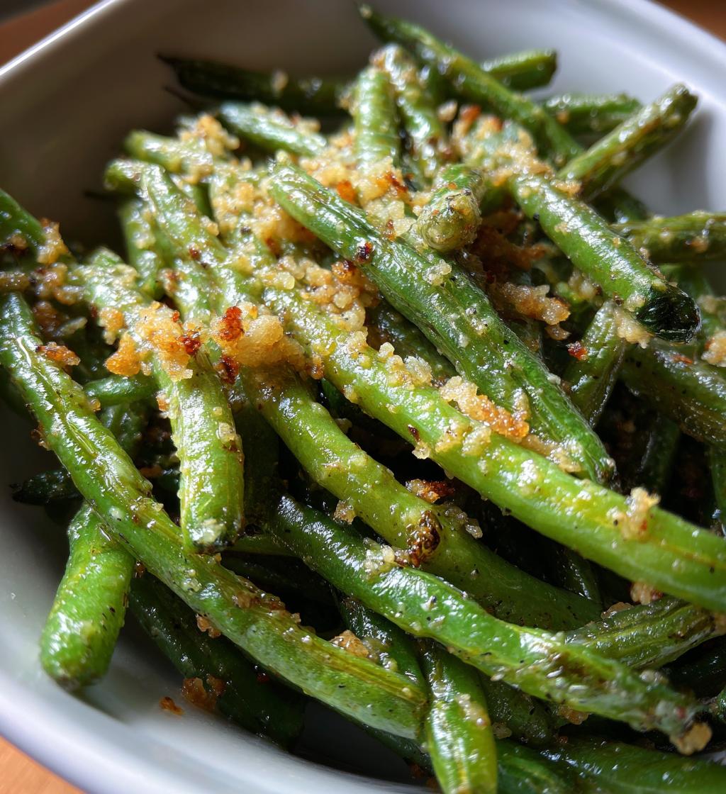 roasted parmesan green beans - detail 1