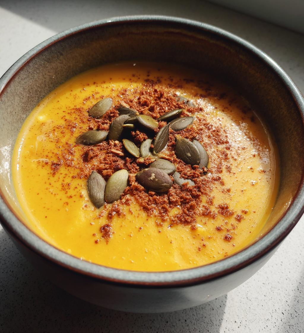 roasted pumpkin soup - detail 1