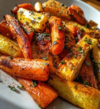 roasted sweet potatoes and carrots