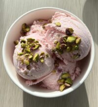 rose pistachio cheesecake ice cream