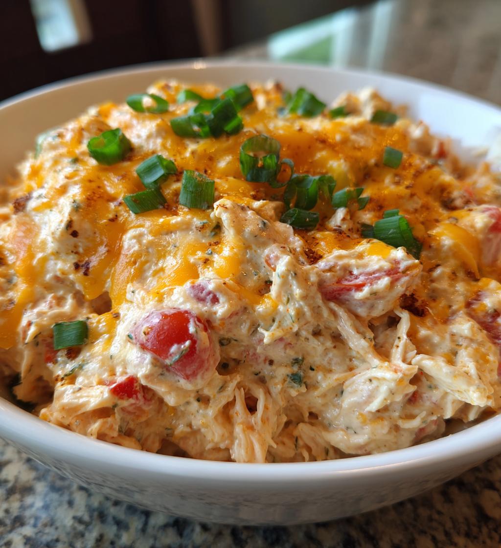 rotel chicken salad dip - detail 1
