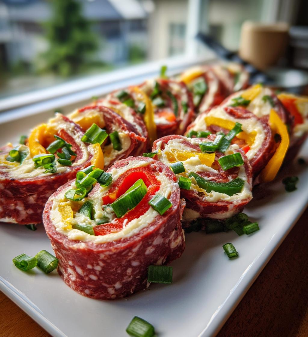 salami roll ups - detail 1