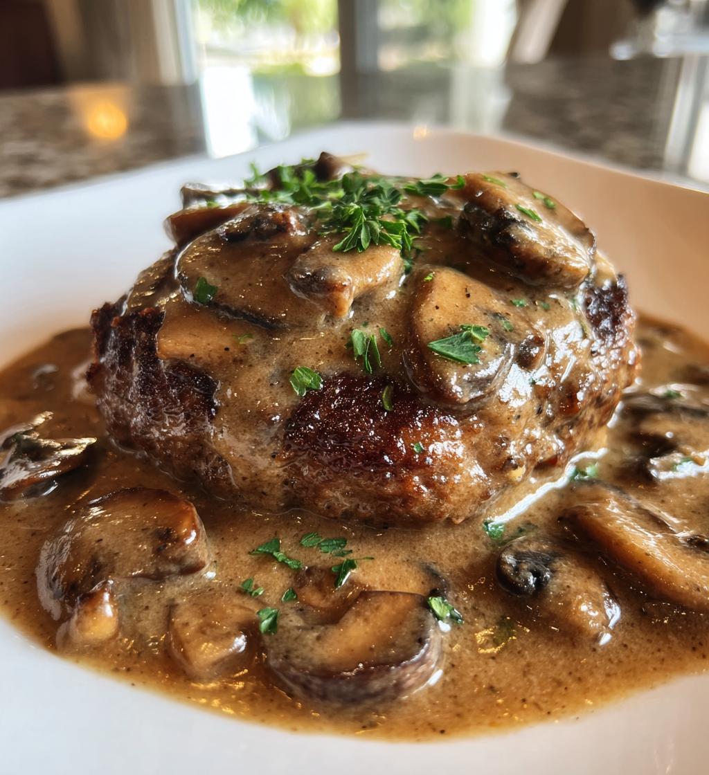 salisbury steak with mushroom gravy